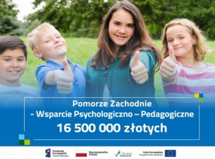 Logo projektu grantowego POMORZE ZACHODNIE - WSPARCIE PSYCHOLOGICZNO - PEDAGOGICZNE 